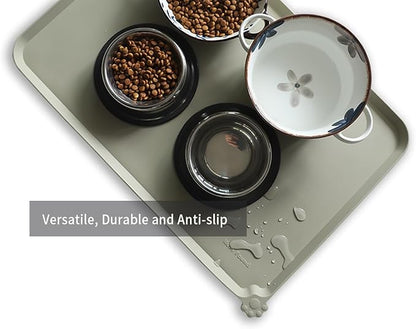Hoki Found Large Silicone Pet Food Mats Tray