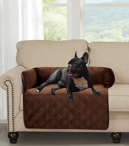 Brilliant Sunshine Premium Chocolate Silky Velvet Pet Sofa Bed