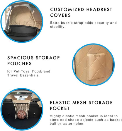 Upgraded Anti Sagging Dog Car Back Seat Covers for Tesla Model Y (2020-2023) 100% Waterproof