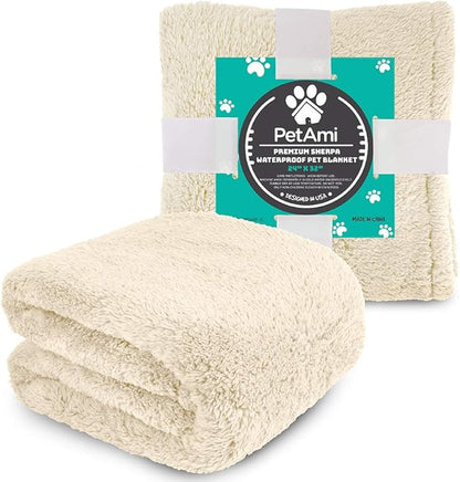 PetAmi Fluffy Waterproof Dog Blanket for Small Medium Dogs 24x32)