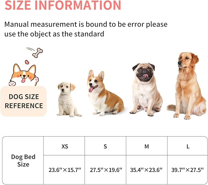 NOYAL Dog Bed Mat Soft Washable Dog Crate