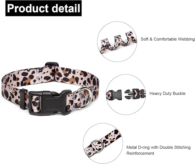 Adjustable Dog Collar with Patterns