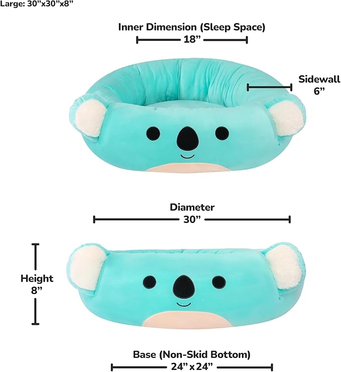 Squishmallows Original 30-Inch Kevin The Koala Pet Bed