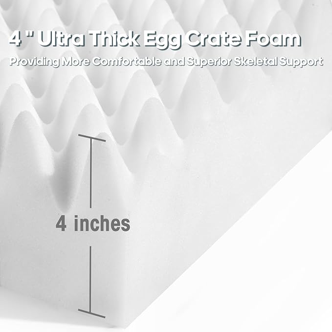 Bedfolks 4" Thick Orthopedic Dog Bed for Large Dogs