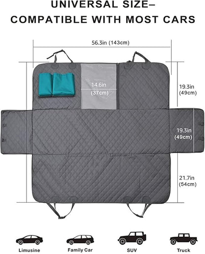 BYGD Dog Car Seat Cover Waterproof 60"x 56"