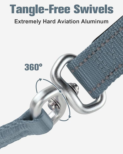 Aiyuda Tangle-Free Slip Lead for Dogs with Padded Traffic Handle 6ft Dog 40 LBS,