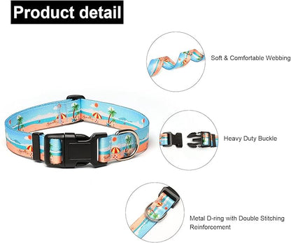 Adjustable Dog Collar with Patterns