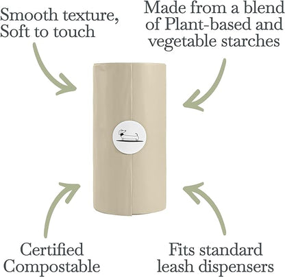 100% Certified Home Compostable and Biodegradable Dog Poop Bags D6400 & 13432 Compliant 60 Bags 4 x