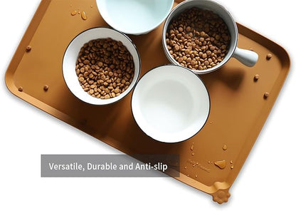 Hoki Found L Silicone Pet Food Mats Tray