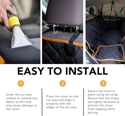 Dog Car Seat Cover for Back Seat Pocket,100% Waterproof,