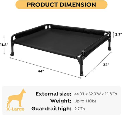 Veehoo Elevated Raised Dog Bed-Cooling Outdoor Dog Cots 44"x 32"
