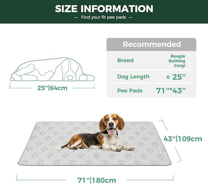 FXW Washable Pee Pads for Dogs 71" x 43", Specifically 32/40/45inch 6