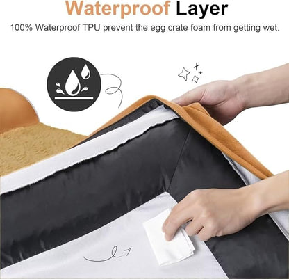 Large Dog Bed Orthopedic Washable: Jumbo Dog Bed Bolster Extra Large Dogs Egg Crate Foam Sofa Couch Waterproof Removable Cover