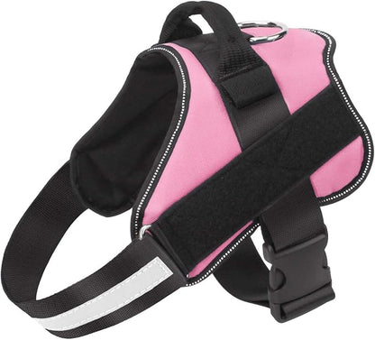 Bolux Dog Harness, No-Pull Reflective Dog Vest, Breathable Adjustable Pet Harness with Handle for Outdoor Walking - No More Pulling, Tugging or Choking (Pink, M)