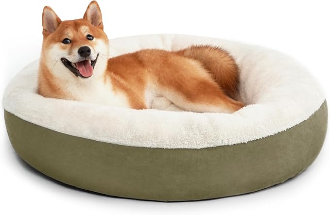 Love's cabin Round Donut Cat and Dog Cushion Bed 30in Pet