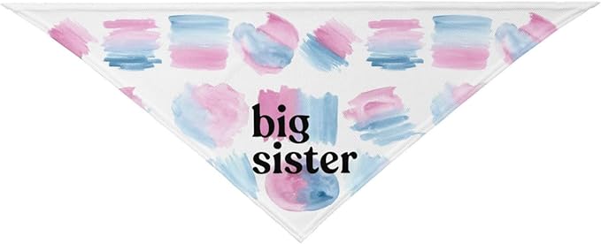 Big Sister Dog Bandana,Baby Announcement Dog Bandana,Gender Reveal,Pet Scarf, Pet Accessories for Photo Props Accessories (Color block)