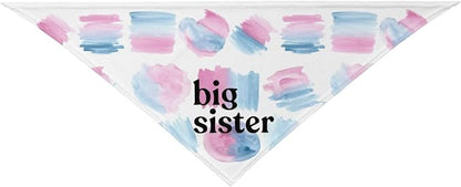 Big Sister Dog Bandana,Baby Announcement Dog Bandana,Gender Reveal,Pet Scarf, Pet Accessories for Photo Props Accessories (Color block)