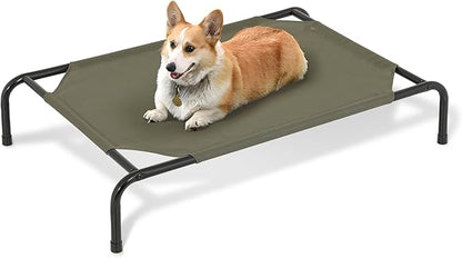 MoNiBloom Elevated Dog Bed Cooling Raised Ped Bed Portable Dog Cot for Camping or Beach 42 Inches