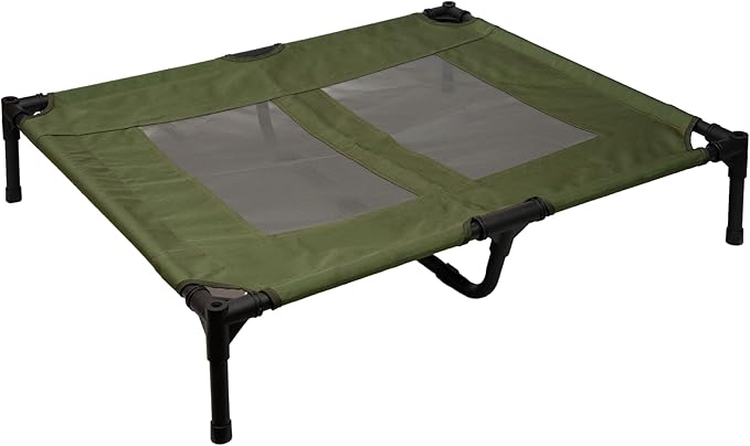 Large Dog Cot Bed Outdoor Waterproof Outdoor,Green,36 * 30 * 7 inches