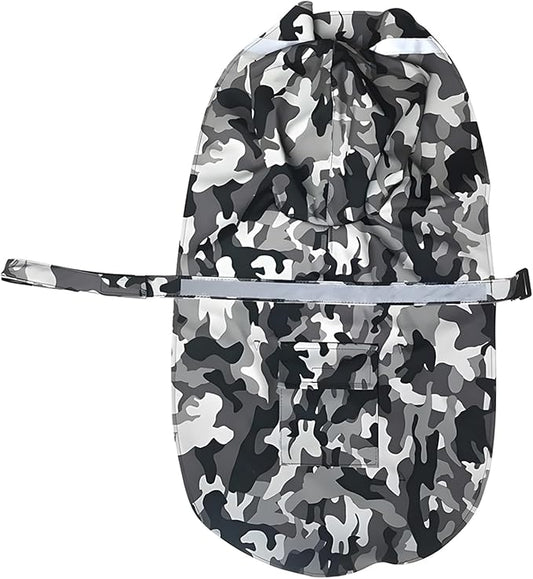 NACOCO Large Dog Raincoat Adjustable Pet Water Proof Clothes Lightweight Rain Jacket Poncho Hoodies with Strip Reflective (L