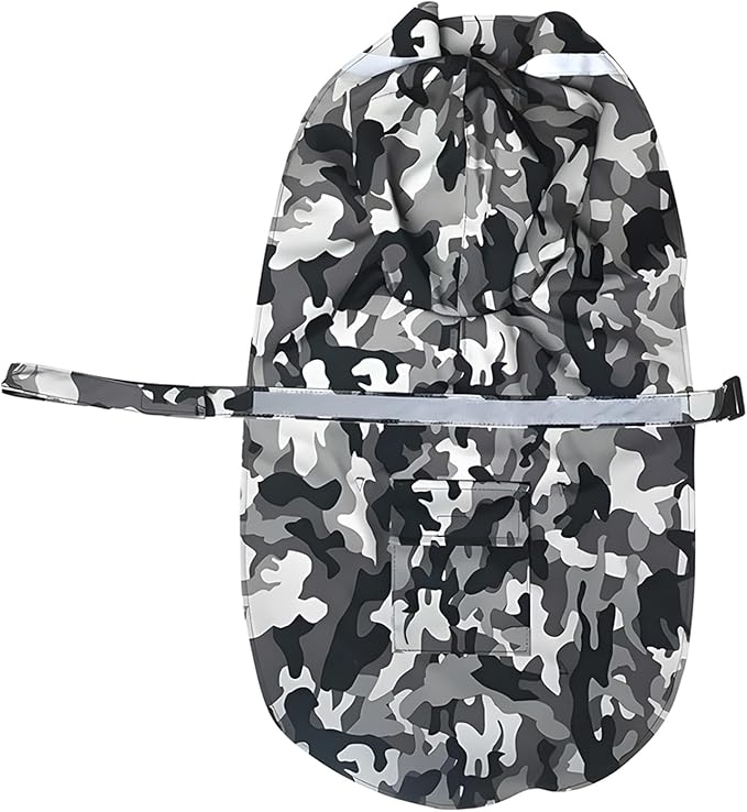 NACOCO Large Dog Raincoat Adjustable Pet Water Proof Clothes Lightweight Rain Jacket Poncho Hoodies with Strip Reflective (XXXL