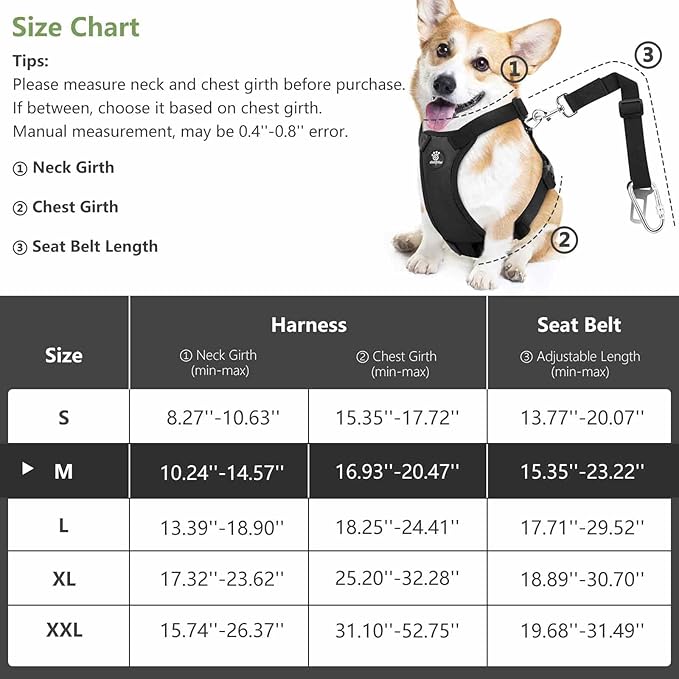 Dog Vehicle Safety Vest Harness