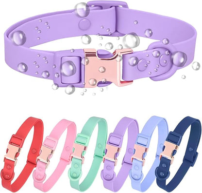 Waterproof Dog Collar with Safety Metal Buckle