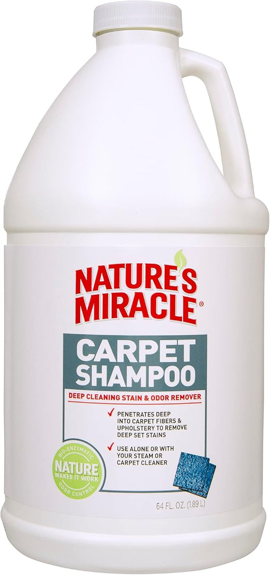 Nature's Miracle Carpet Shampoo, Deep-Cleaning Stain and Odor Remover 64 Ounce