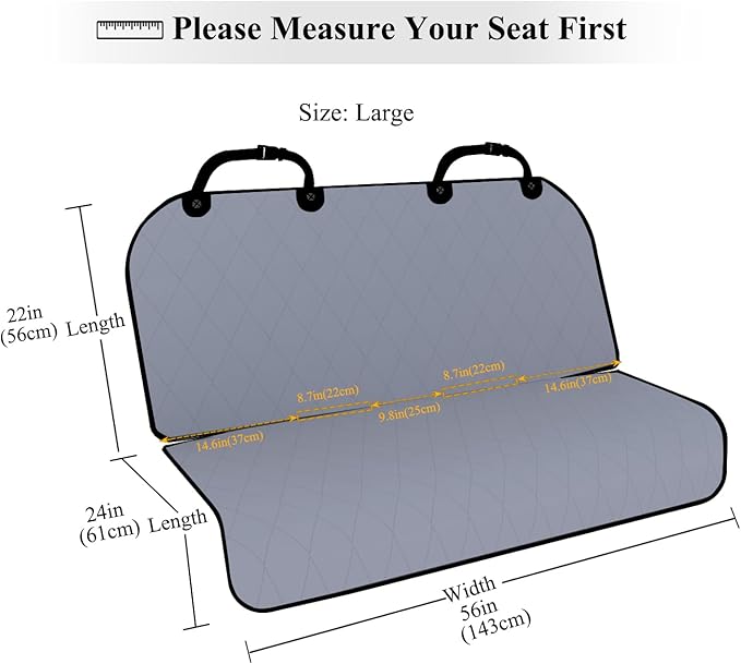 VIVAGLORY Dog Seat Covers 46" L 56" W