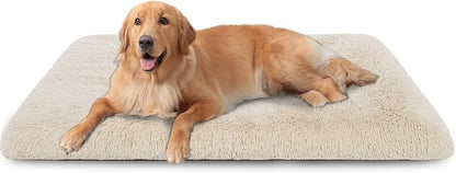Dog Crate Pad Ultra Soft Dog Bed Mat Washable Pet Kennel Bed with Non-Slip Bottom Fluffy Plush Sleeping Mat for Large Medium Small Dogs 41 x 27 Inch,