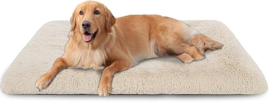 Dog Crate Pad Ultra Soft Dog Bed Mat Washable Pet Kennel Bed with Non-Slip Bottom Fluffy Plush Sleeping Mat for Large Medium Small Dogs 41 x 27 Inch,