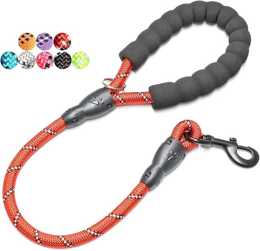 BAAPET 2/4/5/6 FT Dog Leash with Comfortable Padded Handle and Highly Reflective Threads for Small Medium and Large Dogs (2FT-1/2''