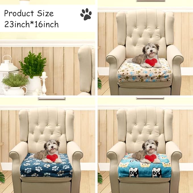 1 Pack 3 Blankets for Dogs Blankets for Medium Dogs Puppy Dog Blanket Super Soft Fluffy Premium Fleece Pet Blanket Flannel Throw for Dog Puppy Cat Paw Blanket(23x16 inch)