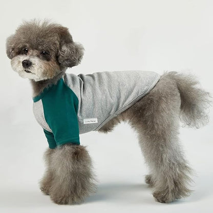 Dog Shirt for Small and Large Dogs Raglan Cotton T-Shirts Soft Breathable Dog Shirts pet Clothes Gray Series (Small