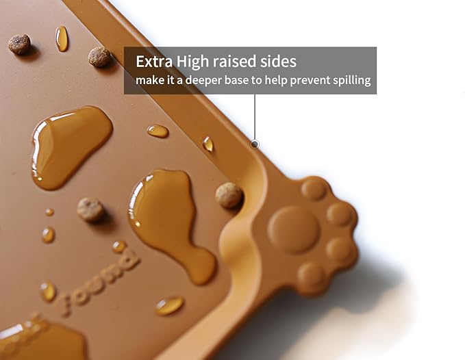 Hoki Found X-Large Silicone Pet Food Mats Tray