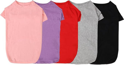 Dog Shirts 2pcs Blank Shirts Soft for Small Medium Large Dogs and Cat Soft and Breathable Apparel Shirts