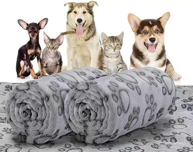 Dog Pet Comforter Comfortable Warm Soft Dog Mat Easy to Clean Cat Mat Light Grey XS