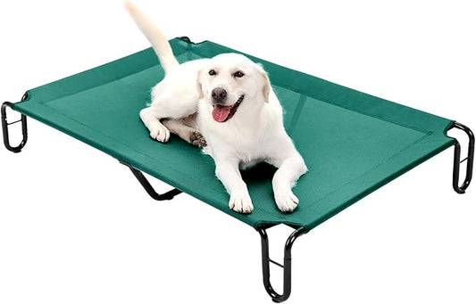 pettycare Elevated Outdoor Dog Bed 85 lbs,Green