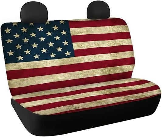 AFPANQZ Patriotic American Flag Car Rear Bench Protective