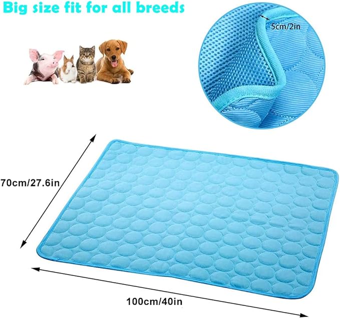 Dog Bed Mat Breathable Washable Pet Pad Dog Cat Self Cooling Pad for Kennerl