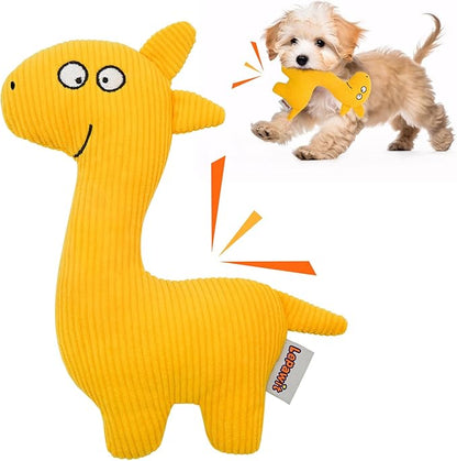 Squeaky Dog Toys, Cute Plush Toy for Dogs Indoor Play, Interactive Dog Toys with Non-Shedding Material for Small and Medium Dogs - Giraffe