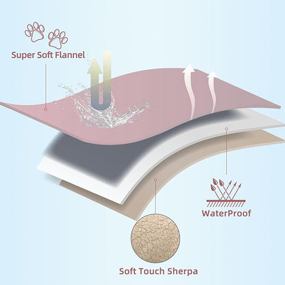 DaysU Waterproof Dog Blanket for Small Dogs 26.5"x35" Pink