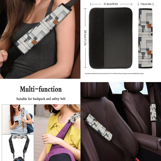 Patterns Circle Painting Car Seat Covers Geometric Circles Seat Belt Strap Cover Seat Belt Strap Cover