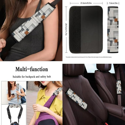 Patterns Circle Painting Car Seat Covers Geometric Circles Seat Belt Strap Cover Seat Belt Strap Cover
