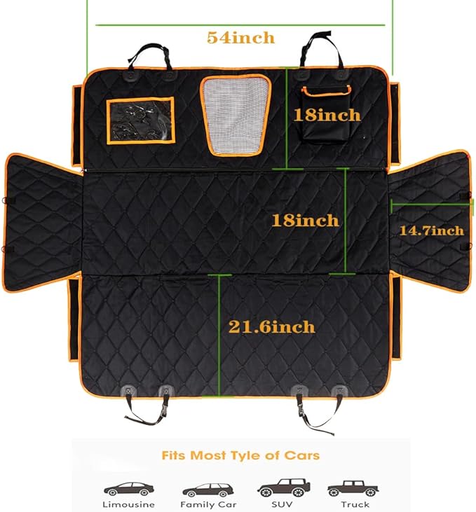 Dog Car Seat Cover for Back Seat