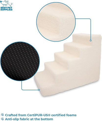 Best Pet Supplies Dog Stairs for Small Dogs & Cats 5-Step