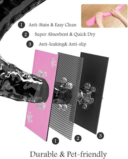 Pet Feeding Mat-Absorbent Dog Mat for Food and