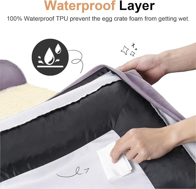 Large Dog Bed Orthopedic Washable: Beds Bolster XXL Bed Big XLarge Dogs Egg Crate Foam Sofa Couch Waterproof Removable Cover