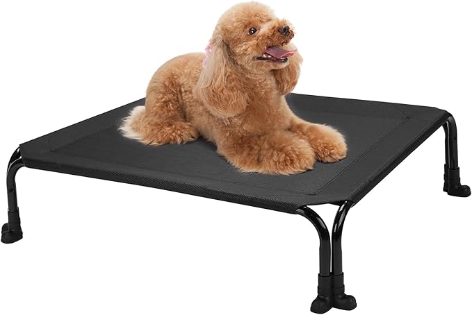 Veehoo Elevated Dog Bed 29" x 18", Black