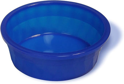 Van Ness Pets Crock Style Heavyweight Translucent Jumbo Bowl, 106 OZ Food/Water Dish, Blue